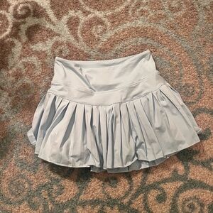 Goldhinge Pleated Mini tennis skort in Light blue